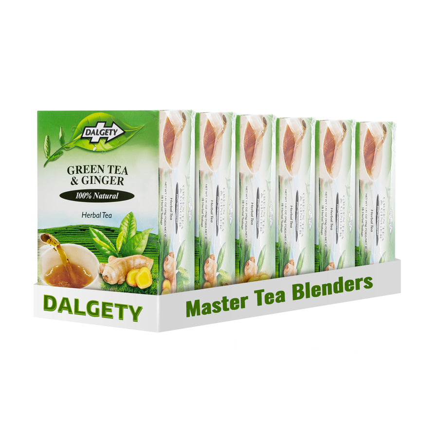 Dalgety Green Tea & Ginger Herbal Infusion (carton 40g)