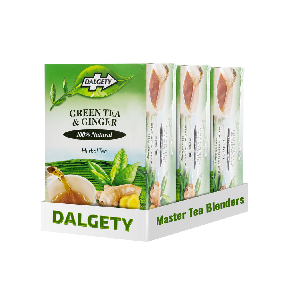 Dalgety Green Tea & Ginger Herbal Infusion (carton 40g)